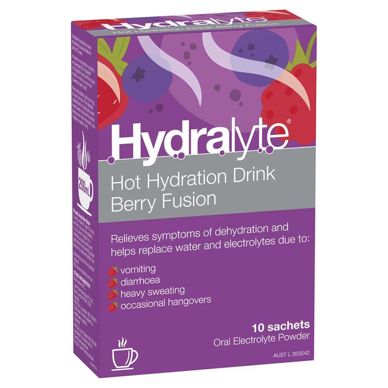 Hydralyte Hot Hydration Drink Berry Fusion 10 Sachets