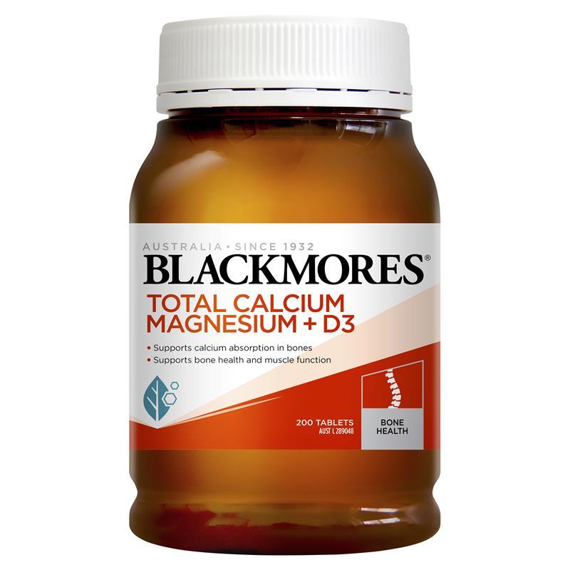 Blackmores Total Calcium & Magnesium + D3 200 Tablets | Blackmores