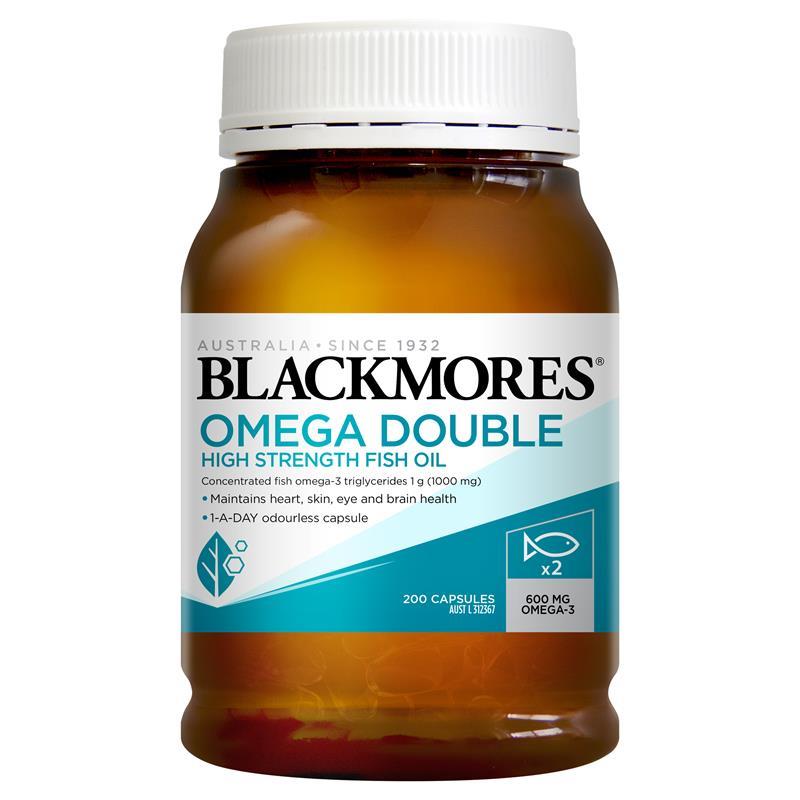 Blackmores Omega Double High Strength Fish Oil 200 Capsules | Blackmores