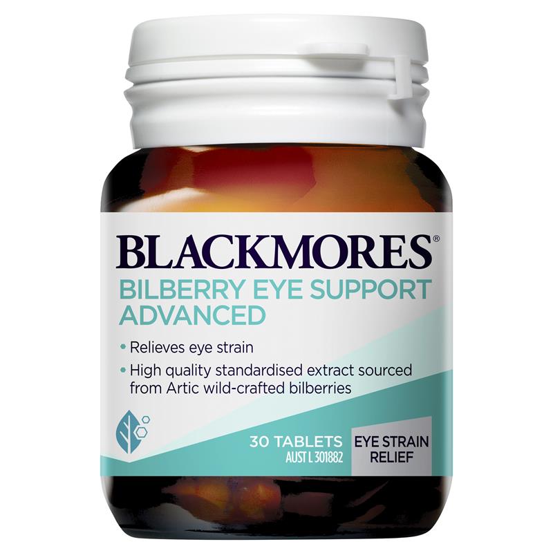 Blackmores Bilberry Eye Support Advanced 30 Tablets | Blackmores