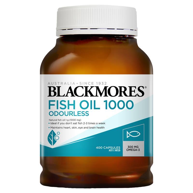 Blackmores Odourless Fish Oil 1000mg 400 Capsules | Blackmores