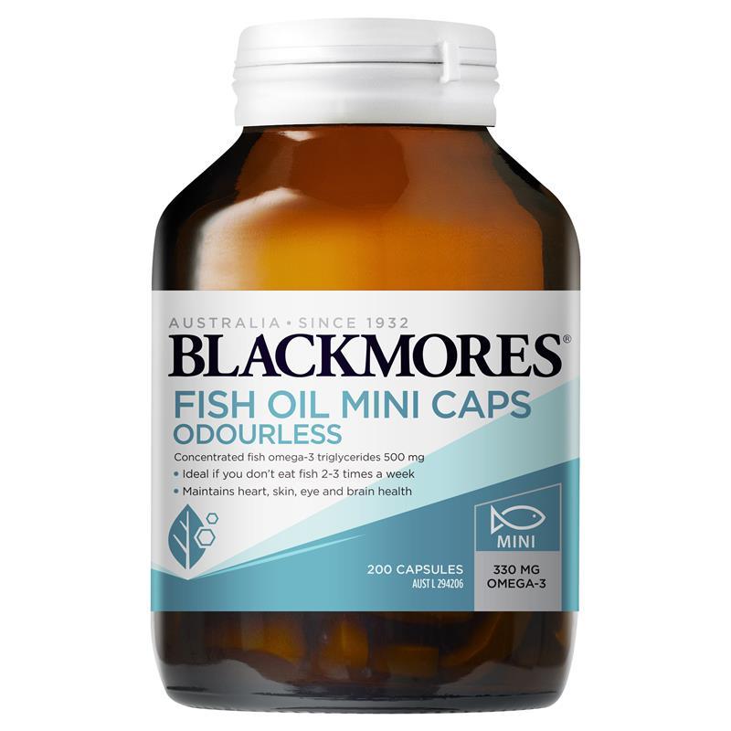 Blackmores Odourless Fish Oil 200 Mini Capsules | Blackmores