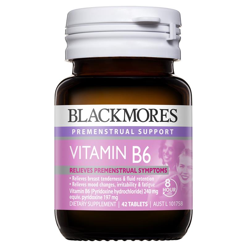 Blackmores PMS Support Vitamin B6 240mg 42 Tablets | Blackmores
