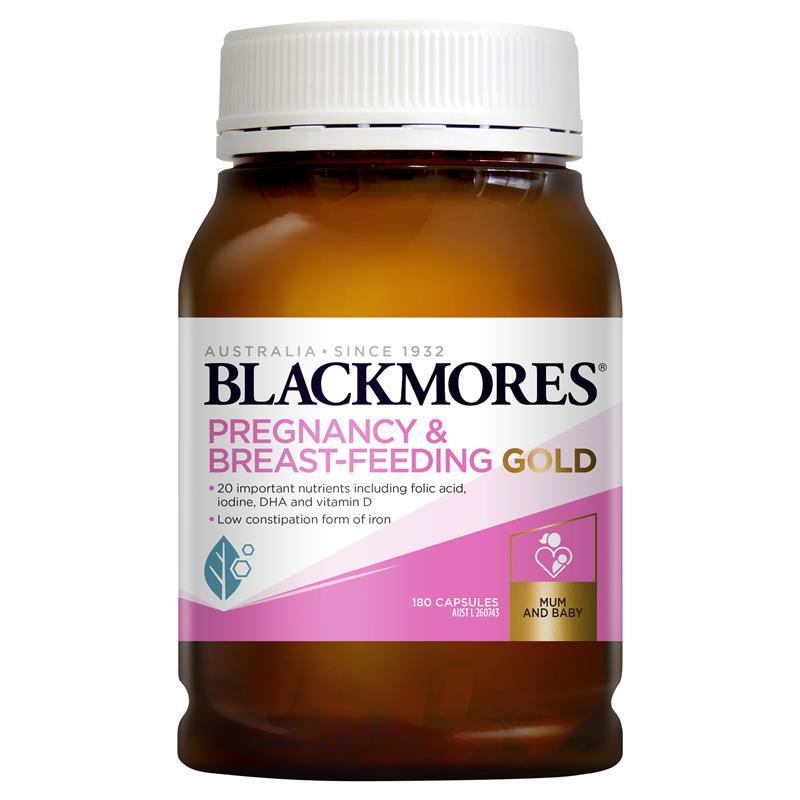 Blackmores Pregnancy and Breastfeeding Gold 180 Capsules | Blackmores
