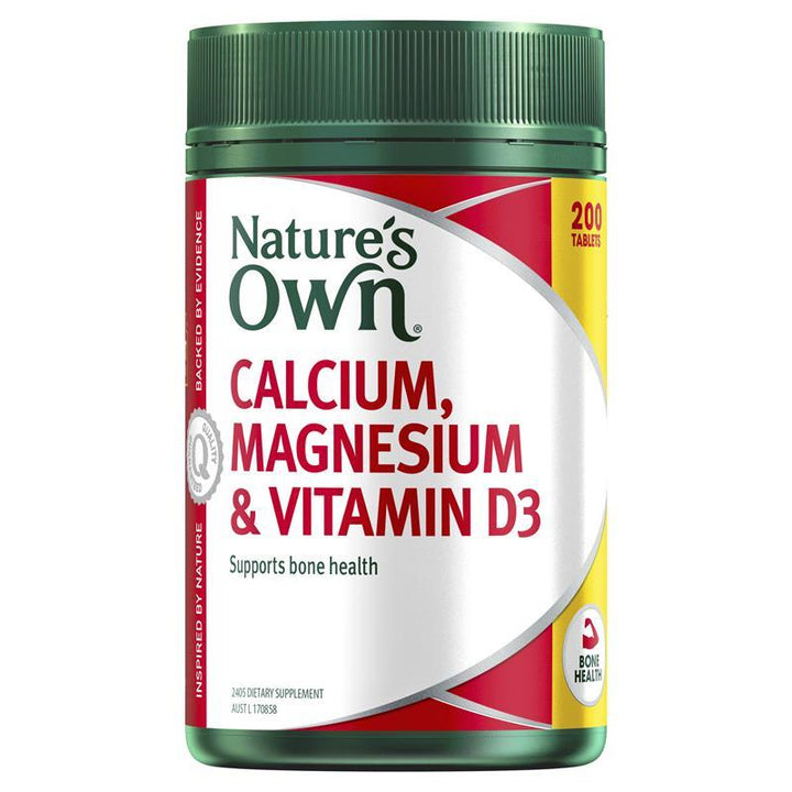 Nature's Own Calcium, Magnesium & Vitamin D3 200 Tablets | 澳洲代購 | 空運到港
