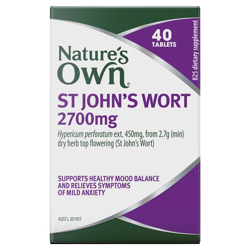 Nature's Own St John's Wort 2700mg 40 Tablets | 澳洲代購 | 空運到港