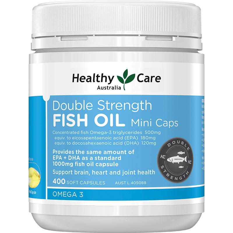 Healthy Care Double Strength Fish Oil Mini 400 Capsules | 澳洲代購 | 空運到港