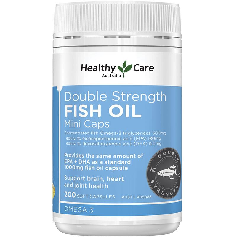 Healthy Care Double Strength Fish Oil Mini 200 Capsules | 澳洲代購 | 空運到港