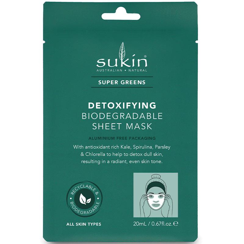 Sukin Super Greens Detoxifying Sheet Mask Sachet | Sukin | 澳洲代購
