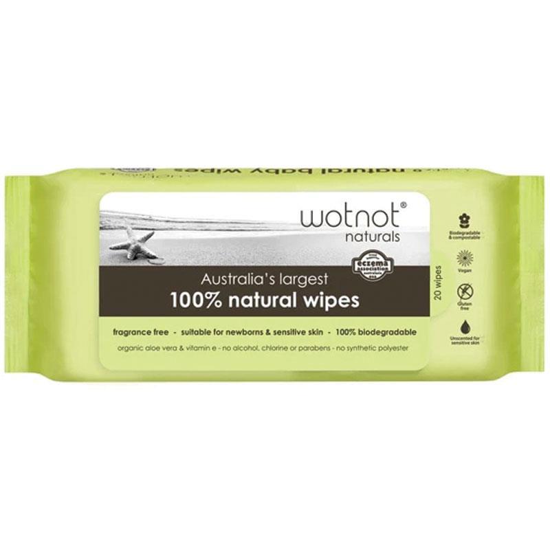 Wotnot All Natural Travel Wipes 20 Pack