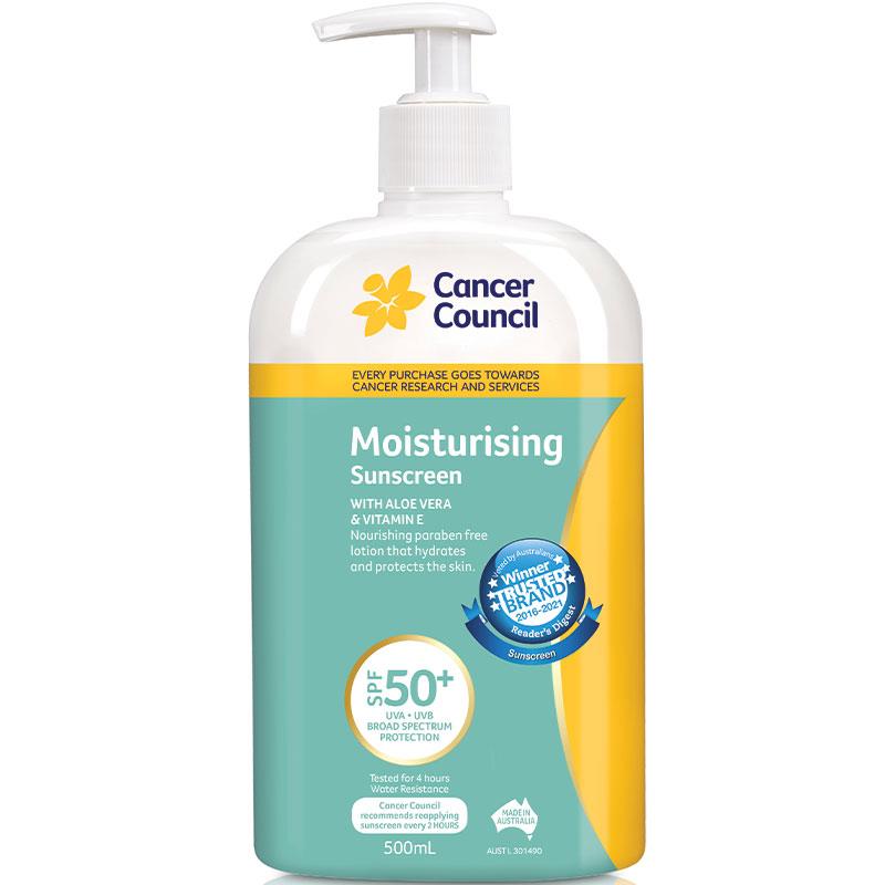 Cancer Council SPF 50+ Moisturising Sunscreen 500ml
