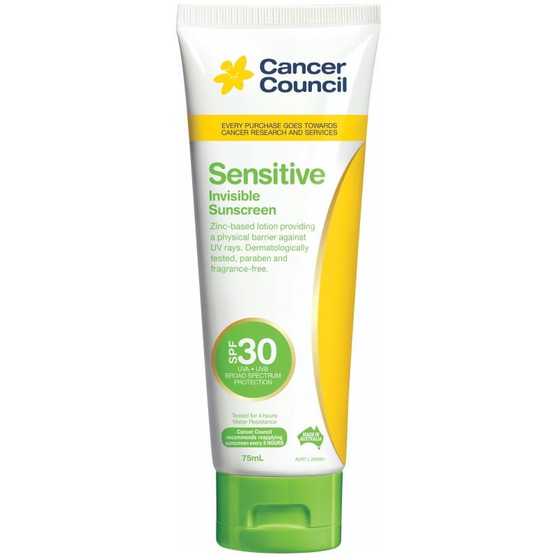 Cancer Council SPF 30 Sensitive Invisible 75ml