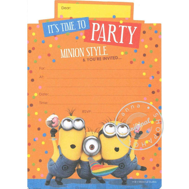 minions Invitation Cards - It's time to Party 派對邀請卡 | artwrap