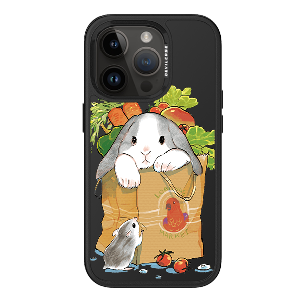 彩繪手機殼 - 紙袋兔子和倉鼠 | 惡魔防摔殼 PRO
