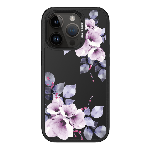 彩繪手機殼 - 淡染紫花 | 惡魔防摔殼 PRO