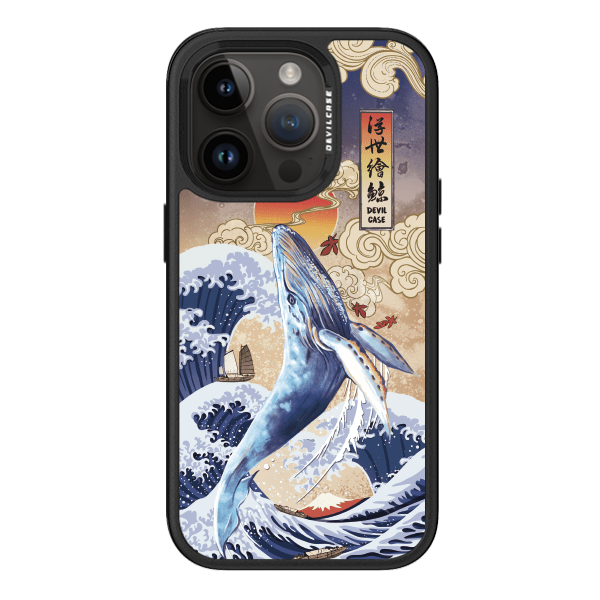 彩繪手機殼 - 浮世繪鯨 | 惡魔防摔殼 PRO