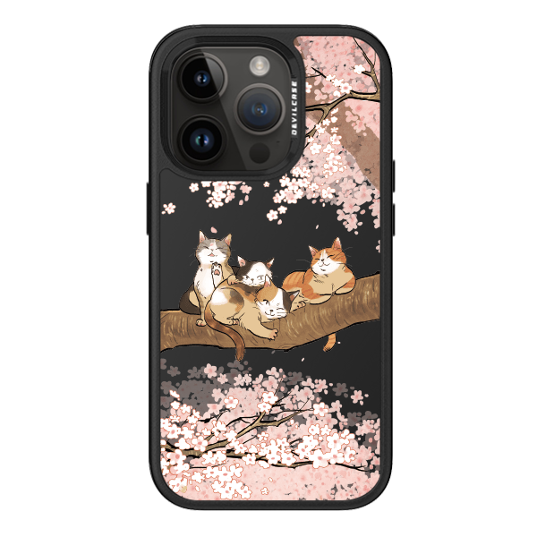 彩繪手機殼 - 貓咪櫻花樹 | 惡魔防摔殼 PRO