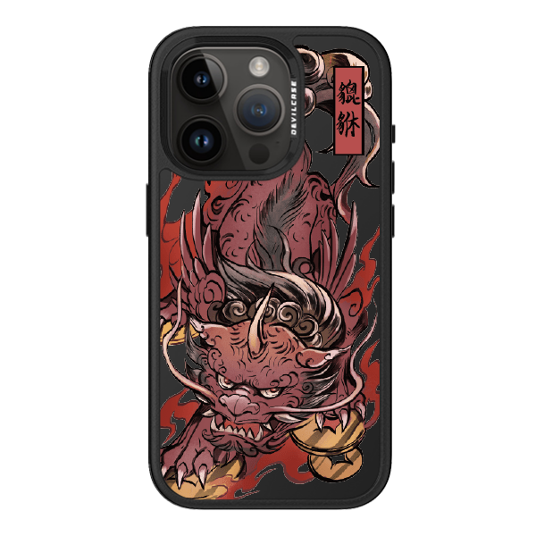 彩繪手機殼 - 紅色貔貅 | 惡魔防摔殼PRO