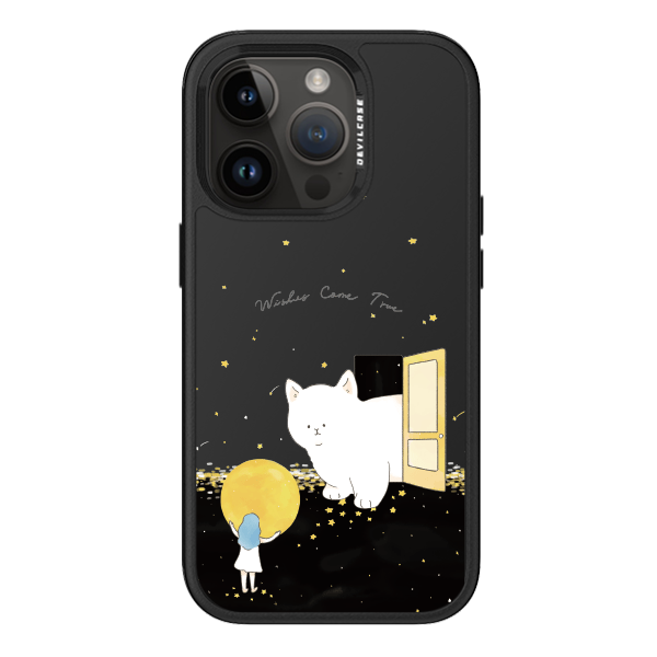 彩繪手機殼 - 星空下的小白貓 | 惡魔防摔殼 PRO