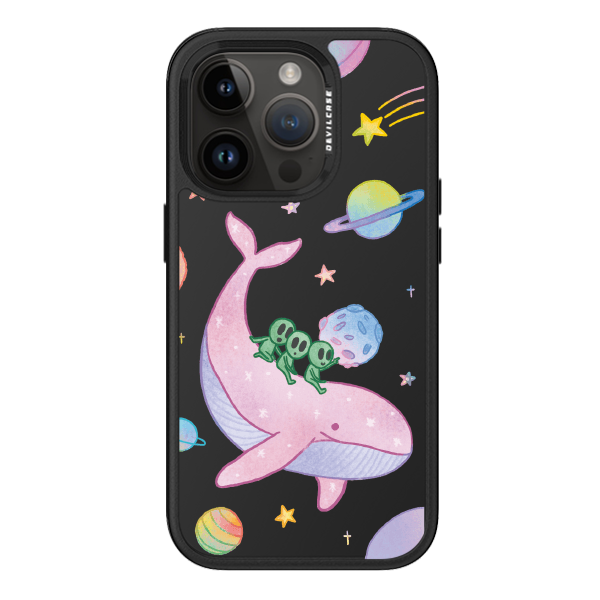 彩繪手機殼 - 外星人與鯨魚 | 惡魔防摔殼 PRO