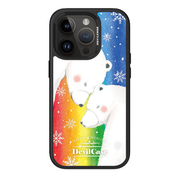彩繪手機殼 - 彩虹北極熊 | 惡魔防摔殼 PRO
