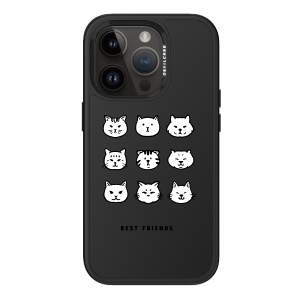 彩繪手機殼 - 黑白貓貓朋友 | 惡魔防摔殼 PRO