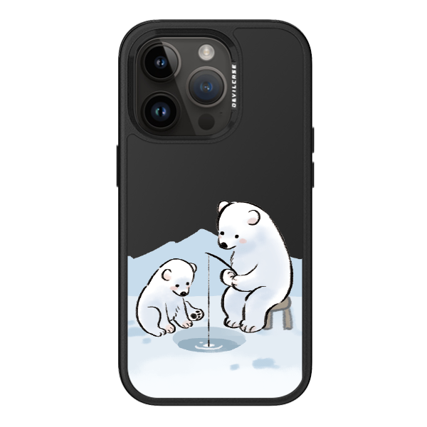 彩繪手機殼 - 北極熊釣魚 | 惡魔防摔殼 PRO