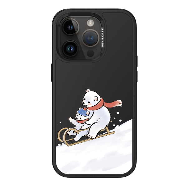 彩繪手機殼 - 北極熊滑雪 | 惡魔防摔殼 PRO