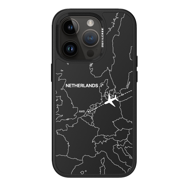 彩繪手機殼 - 飛往阿姆斯特丹(白) | 惡魔防摔殼 PRO