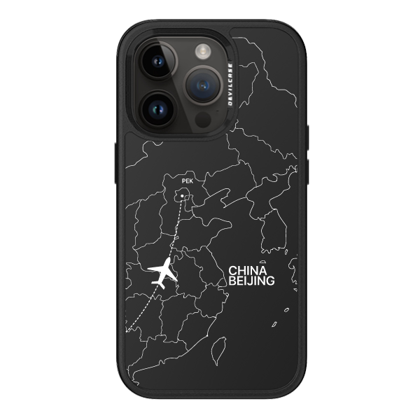 彩繪手機殼 - 飛往中國北京機場(白) | 惡魔防摔殼 PRO