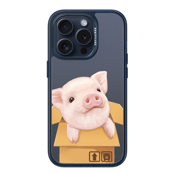 彩繪手機殼 - 豬豬求包養 | 惡魔防摔殼(標準版): 透海藍