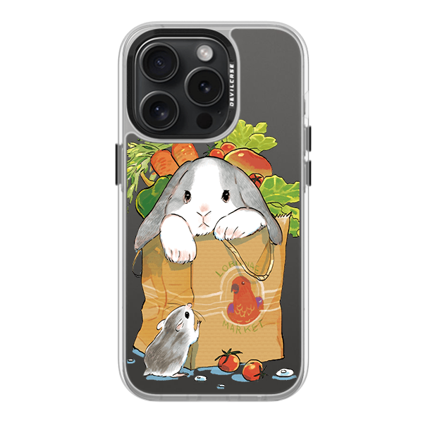彩繪手機殼 - 紙袋兔子和倉鼠 | 惡魔防摔殼(標準版): 透明
