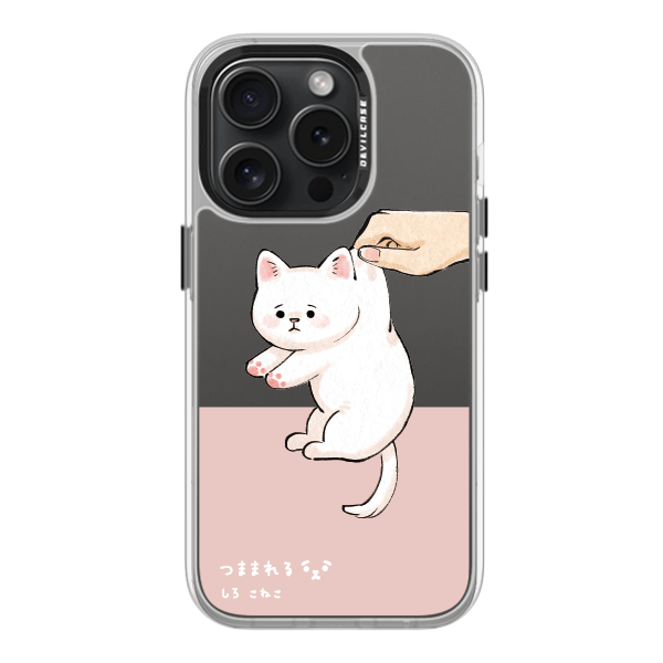 彩繪手機殼 - 捏白貓寶寶 | 惡魔防摔殼(標準版): 透明