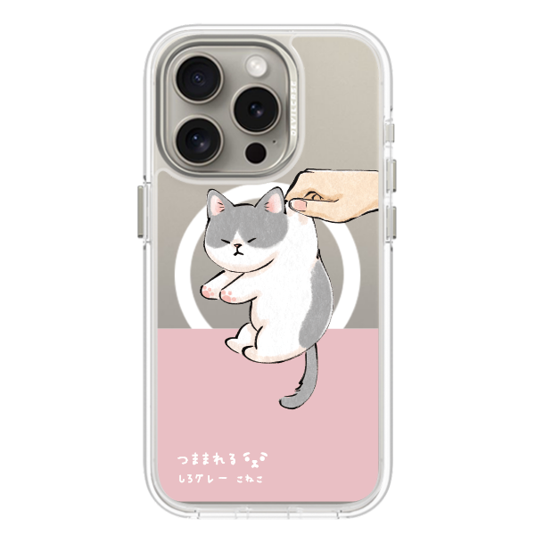 彩繪手機殼 - 捏灰白貓寶寶 | 惡魔防摔殼(磁吸版)