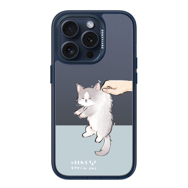 彩繪手機殼 - 捏布偶貓寶寶 | 惡魔防摔殼(標準版): 透海藍