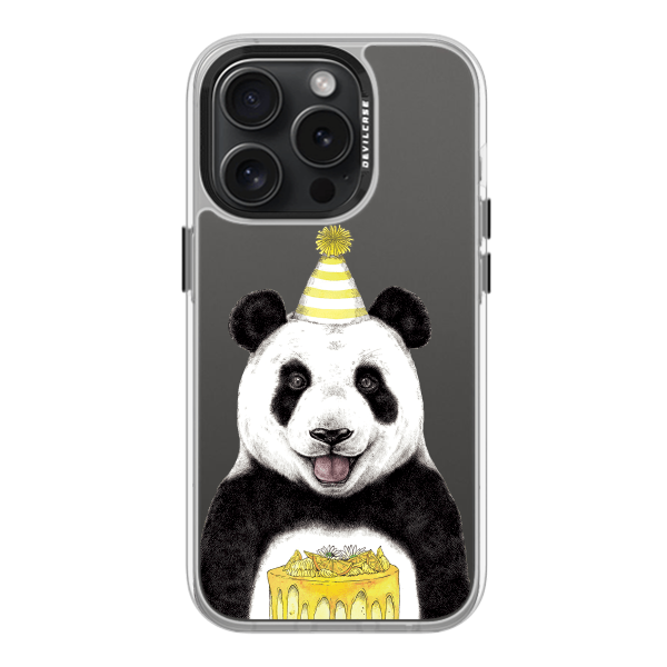彩繪手機殼 - 熊貓生日快樂 | 惡魔防摔殼(標準版): 透明