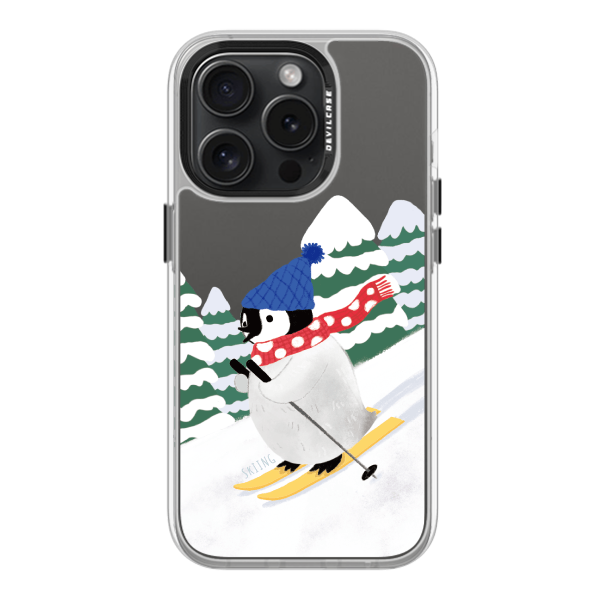 彩繪手機殼 - 企鵝滑雪 | 惡魔防摔殼(標準版): 透明