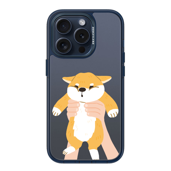 彩繪手機殼 - 柴犬舉高高 | 惡魔防摔殼(標準版): 透海藍