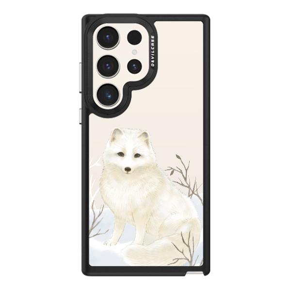 彩繪手機殼 - 雪地北極狐 | 惡魔防摔殼(標準版): 黑色