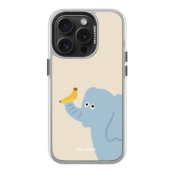 彩繪手機殼 - 吃香蕉的大象 | 惡魔防摔殼(標準版): 透明