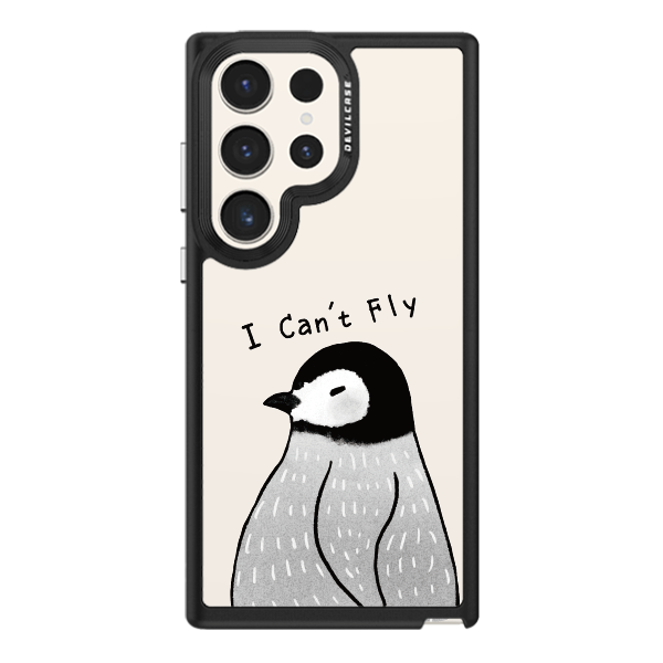 彩繪手機殼 - 企鵝不會飛 | 惡魔防摔殼(標準版): 黑色
