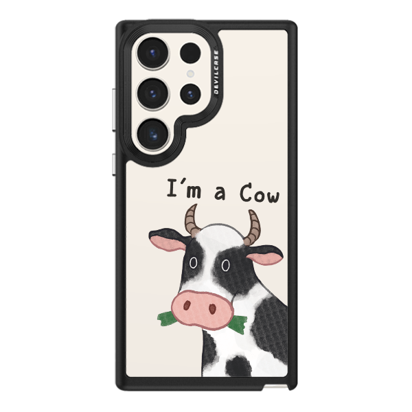 彩繪手機殼 - 我是牛 | 惡魔防摔殼(標準版): 黑色