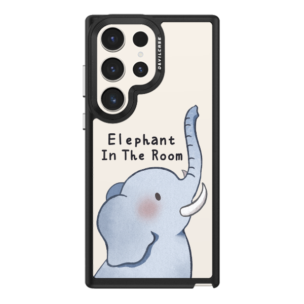 彩繪手機殼 - 房裡的大象 | 惡魔防摔殼(標準版): 黑色