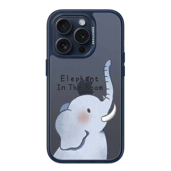 彩繪手機殼 - 房裡的大象 | 惡魔防摔殼(標準版): 透海藍