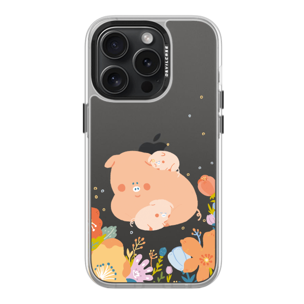 彩繪手機殼 - 豬豬花園 | 惡魔防摔殼(標準版): 透明