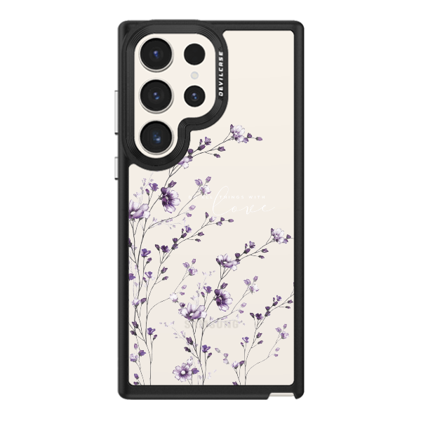 彩繪手機殼 - 紫苑 | 惡魔防摔殼(標準版): 黑色