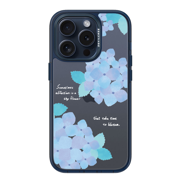 彩繪手機殼 - 粉紫繡球花 | 惡魔防摔殼(標準版): 透海藍