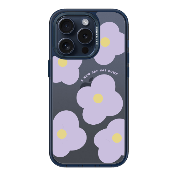 彩繪手機殼 - 塗鴉紫印花 | 惡魔防摔殼(標準版): 透海藍