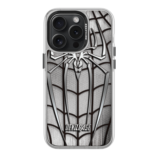 彩繪手機殼 - 銀色蜘蛛 | 惡魔防摔殼(標準版): 透明