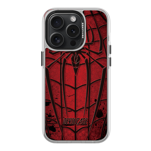 彩繪手機殼 - 紅黑蜘蛛 | 惡魔防摔殼(標準版): 透明